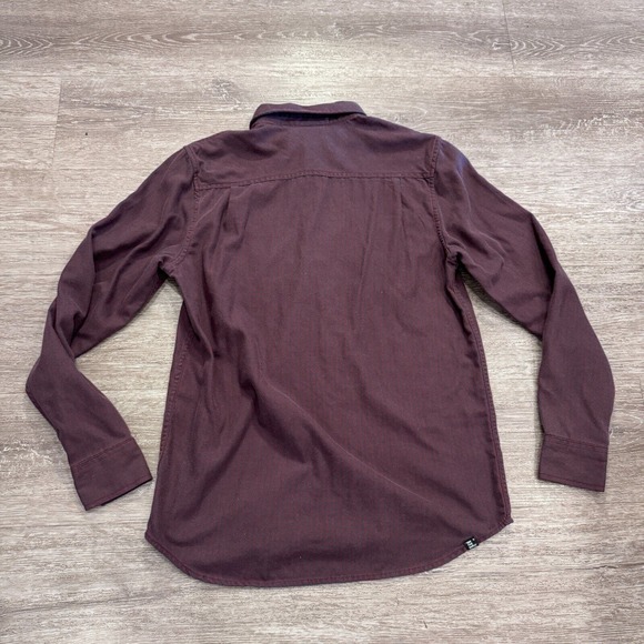 Vans‎ Shirt Mens Small Red Flannel Button Up Skater Outdoor Double Pocket Skate - Picture 7 of 11